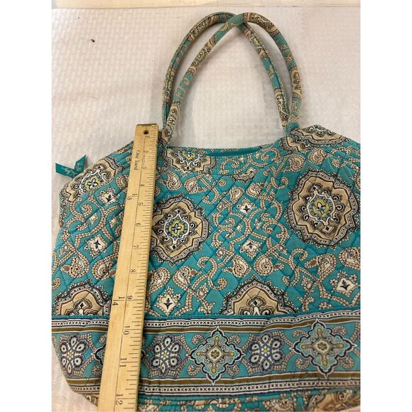 Vera Bradley turquoise total tortoise shell zipper 15"x12" - Picture 6 of 9